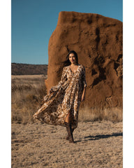 Shyanne Women's Horse Print Chiffon Maxi Dress