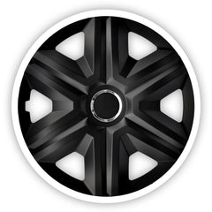Enjoliveurs de roues noir- blans 15" lot de 4 pièces FAST LUX