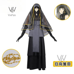 Shusheng-R The Last Hyūga Hinata Black Wedding Dress Cosplay Anime Clothing Halloween Costumes For Women Gothic Black Dresses ACGN Party