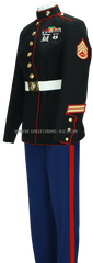 marine corps service stripe placement dress blues USMC FEMALE ENLISTED BLUE UNIFORM ("A" AND B") Color:Light Steel Blue Róhe Asymmetrical Off Shoulder targetstyle –