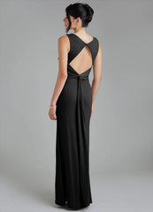 Azazie Mermaid Square Neck Floor-Length Premium Stretch Jersey Bridesmaid Dresses