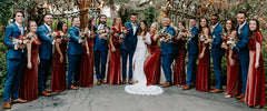 How to Coordinate Suits & Tuxedos with Top Bridesmaid Color Trends