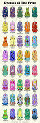 Every dress ever worn by Ms. Frizzle in The Magic School Bus : r/coolguides