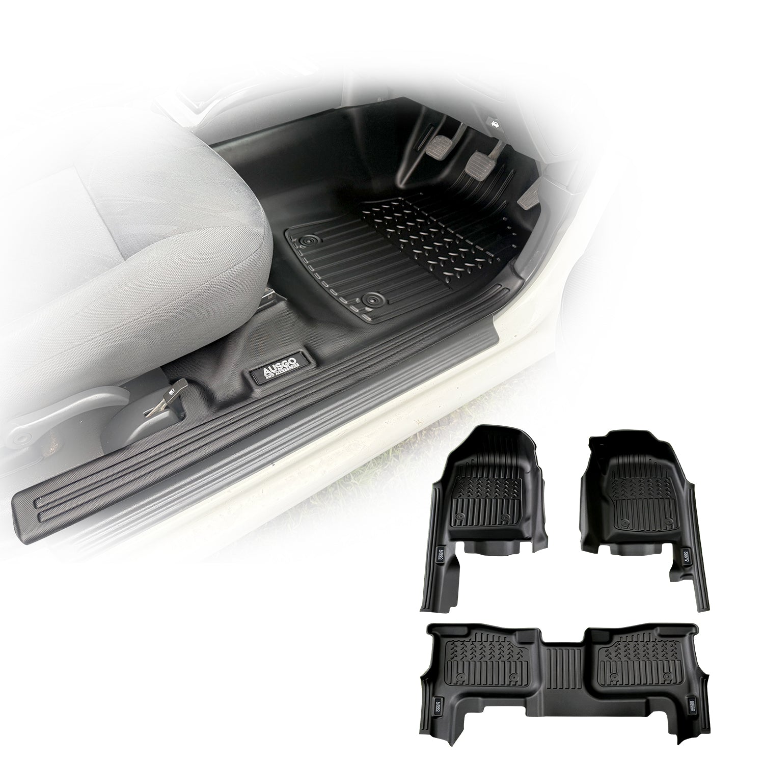 7D TPE Car Floor Mats for Holden Colorado RC Series Dual Cab 2008-2012