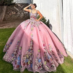 Sparkly Princess Quinceanera Dress Lace Appliqués Ball Sweet 16 Birthday Gown from Dhgate Quinceanera Dresses