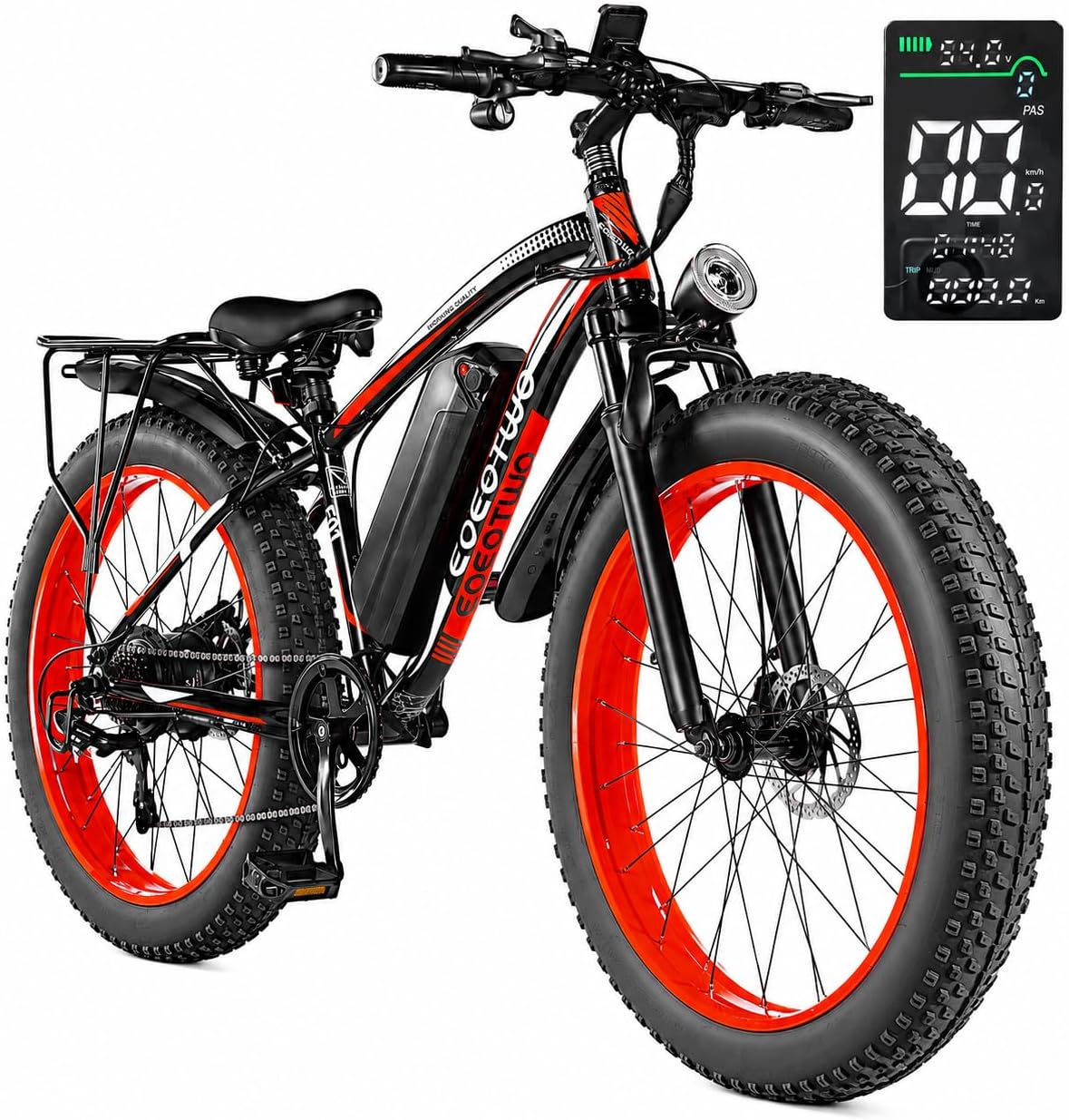 Electric Bike for Adults, 26" Fat Tire Ebikes, 48V 15Ah|20Ah