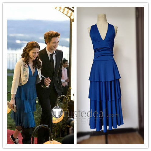 Twilight Bella Swan Blue Cosplay Prom Dress