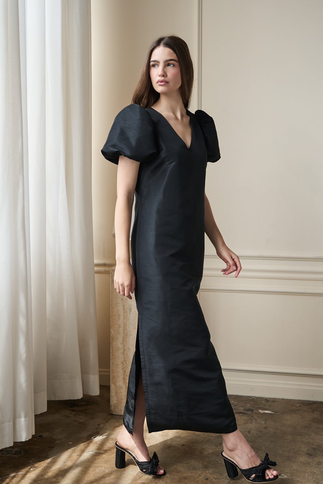 Kendra Bubble Sleeve Maxi Dress