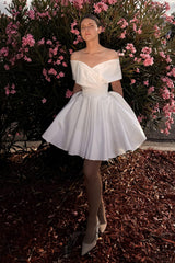 Short Satin Wedding Dress Mira US 24