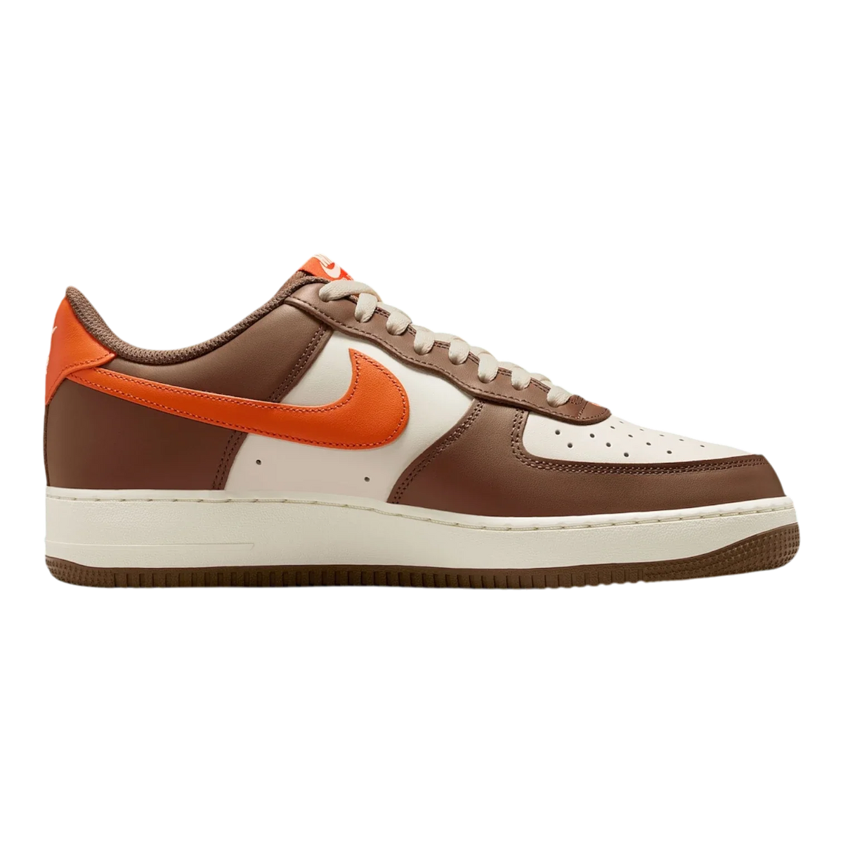 Nike Air Force Mosswood Brown/Campfire Orange-Coconut Milk Men 1 '07 IO7545-221