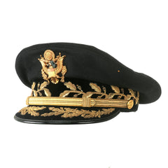 Original U.S. 1950s Early Cold War Era General Officer’s Dress Blue Uniform Peaked Visor Cap - Size 7 ¼ Original Items