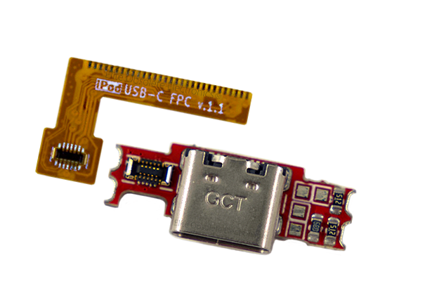 USB C Dock Charging Port Mod Kit for Apple iPod Video 5th 5.5 A1136 & iPod Classic 6th 7th A1238 Logic Board