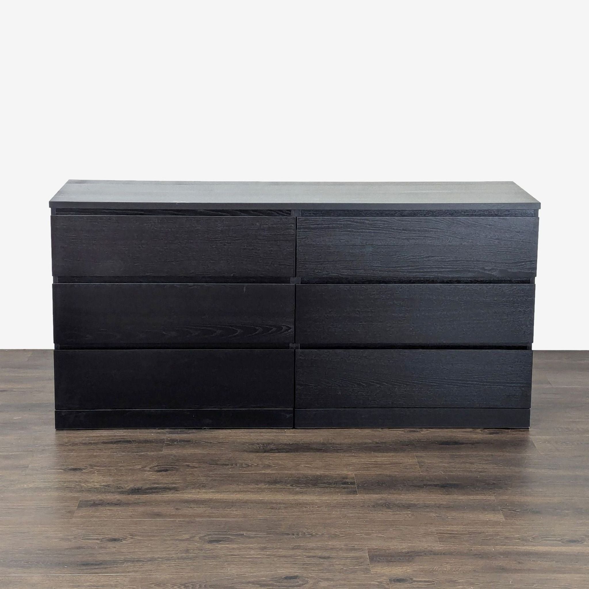 IKEA Malm Modern Black 6-Drawer Dresser