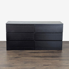 IKEA Malm Modern Black 6-Drawer Dresser