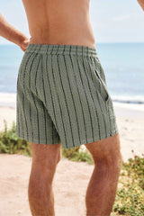 Boardwalk Bound Striped Board Shorts