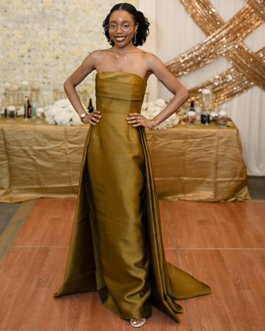 Solace London Tiffany Maxi Dress in Gold by Solace London
