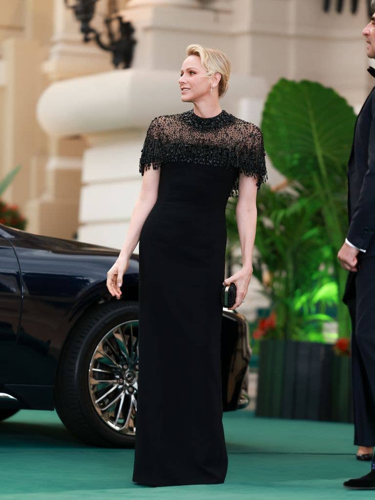 Princess Charlene dazzles in sheer beaded gown with a Kate Middleton connection