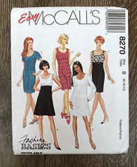 90s Empire Waist Dress Sizes 8-10-12 McCalls 8270 Uncut