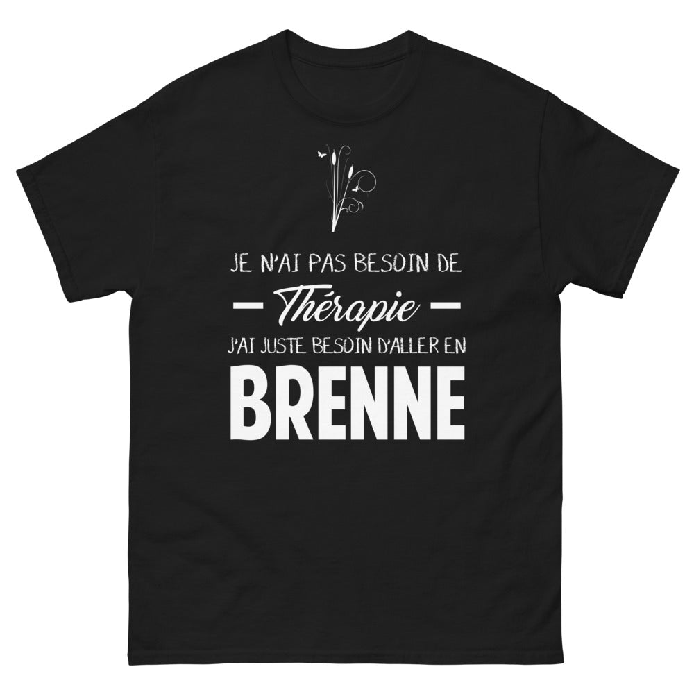 T-shirt Brenne noir - Je n'ai pas besoin de thérapie